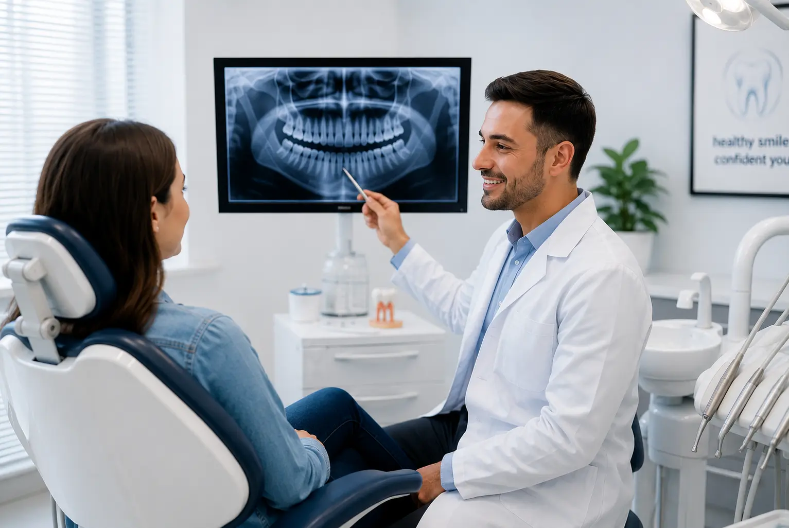 Experienced Dentist Consulting a Patient at Tooth Mentor Dental clinic
